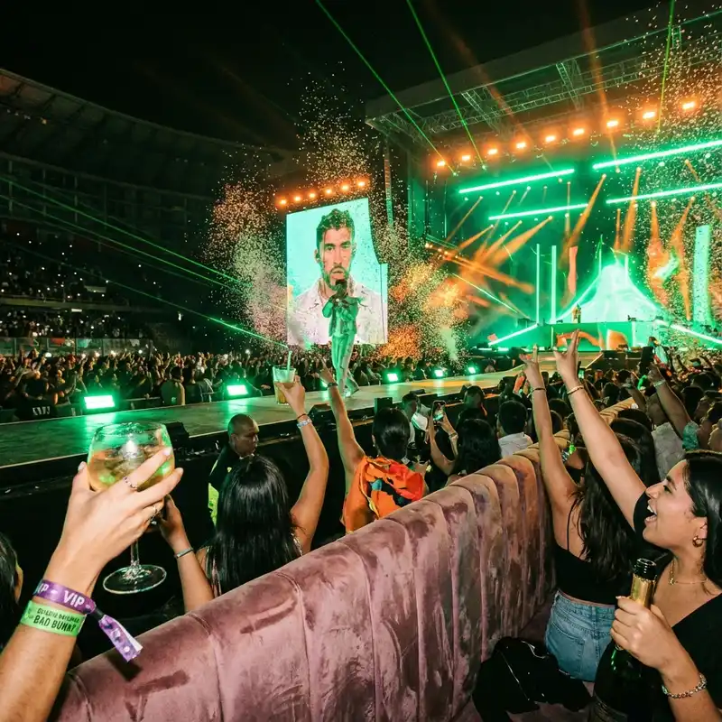 Vista desde Zona VIP concierto Bad Bunny Perú 2026
